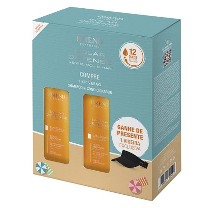 KIT AMEND ANTI DANOS SOLAR DEFENSE (SHAMPOO + CONDICIONADOR + GRÁTIS VISEIRA)