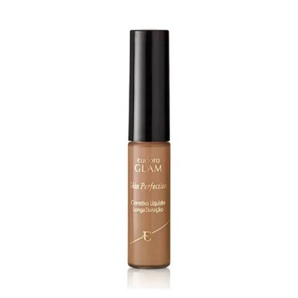 CORRETIVO LÍQUIDO EUDORA GLAM SKIN PERFECTION  LONGA DURAÇÃO BEGE ESCURO 6,4ML