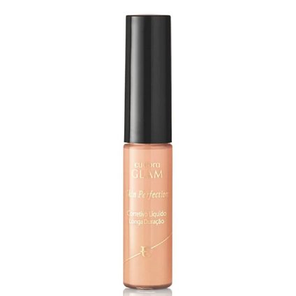 CORRETIVO LÍQUIDO EUDORA GLAM SKIN PERFECTION  LONGA DURAÇÃO BEGE MÉDIO 6,4ML