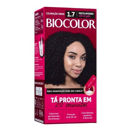 MINI KIT TINTA DE CABELO BIOCOLOR  PRETO INTENSO NOITE DE GALA 1.7