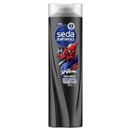 SHAMPOO INFANTIL SPIDER-MAN SEDA JUNTINHOS SUPER LIMPEZA 2 EM 1 300ML