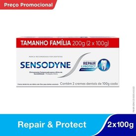KIT SENSODYNE CREME DENTAL REPAIR PROTECT 100G COM 2 UNIDADES