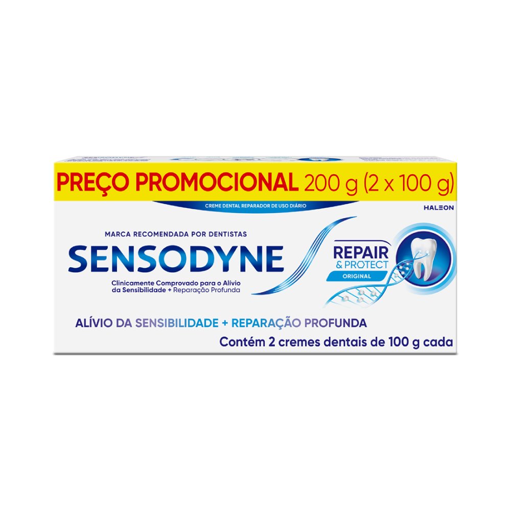 Kit Sensodyne Creme Dental Repair Protect 100g Com 2 Unidades