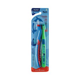 ESCOVA DENTAL INFANTIL PANVEL ORAL MACIA AZUL - 2 UNIDADES