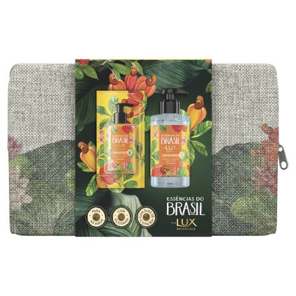 KIT PROMOCIONAL LUX ESSÊNCIAS DO BR SAB LÍQ 300ML+RFL240ML+NECESS