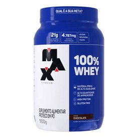 WHEY 100% CONCENTRADO MAX TITANIUM CHOCOLATE 900G