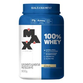 WHEY PROTEIN MAX TITANIUM 100% CONCENTRADO BAUNILHA 900G