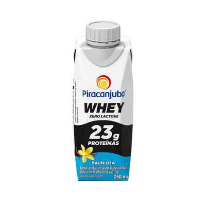 BEBIDA LÁCTEA PIRACANJUBA WHEY ZERO LACTOSE BAUNILHA 250ML