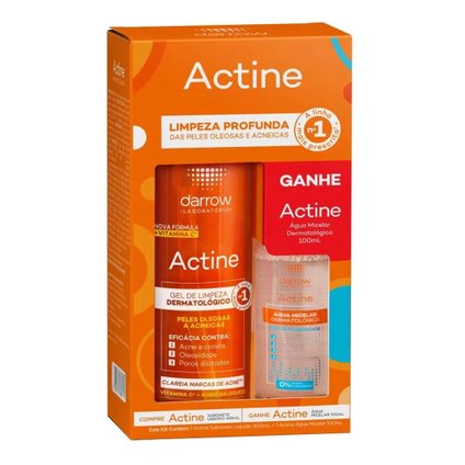KIT ACTINE SABONETE LÍQUIDO 400ML GANHE ÁGUA MICELAR 100ML