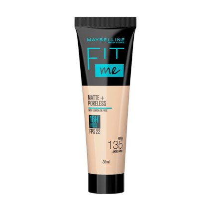 BASE LÍQUIDA MAYBELLINE NY FIT ME MATTE FPS 22 COR 135 30ML