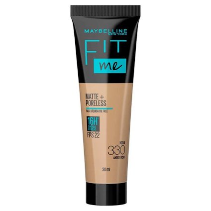 BASE LÍQUIDA MAYBELLINE NY FIT ME MATTE FPS 22 COR 330 30ML
