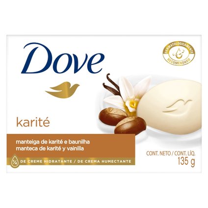 SABONETE BARRA DOVE  KARITÉ E BAUNILHA 135G
