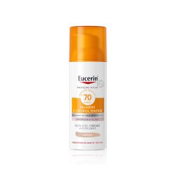 Protetor Solar Facial Antimanchas Eucerin Pigment Control Fps70 Cor Média Creme Gel 50ml