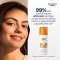 PROTETOR SOLAR FACIAL ANTIMANCHAS EUCERIN PIGMENT CONTROL FPS70 COR MÉDIA CREME GEL 50ML