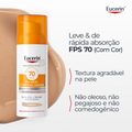 PROTETOR SOLAR FACIAL ANTIMANCHAS EUCERIN PIGMENT CONTROL FPS70 COR MÉDIA CREME GEL 50ML