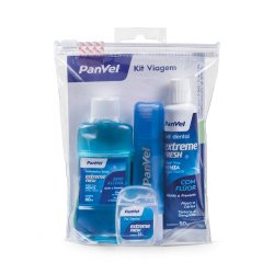 Kit Viagem Panvel Oral Gel Dental 50g + Escova Dental + Enxaguante Bucal 60ml + Fio Dental 25m