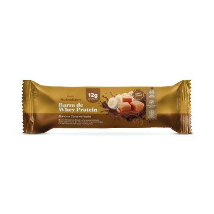 BARRA DE PROTEÍNA BANANA CARAMELIZADA PANVEL NUTRABEM 45G
