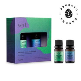 KIT PANVEL VERT COM 2 BLENDS DE ÓLEO ESSENCIAL RENOVAÇÃO E PAZ E HARMONIA 10ML CADA