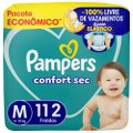 FRALDA PAMPERS CONFORT SEC TAMANHO M 112 UNIDADES