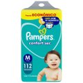 FRALDA PAMPERS CONFORT SEC MAX M 112 UNIDADES