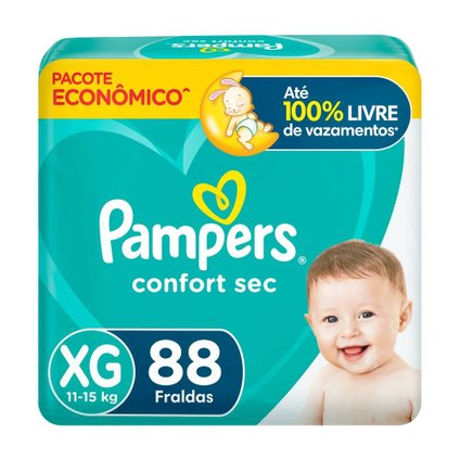FRALDA PAMPERS CONFORT SEC MAX XG 88 UNIDADES