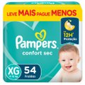 FRALDA PAMPERS CONFORT SEC BAG XG COM 54 UNIDADES