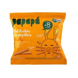 Palitinhos De Vegetais Orgânicos Papapá Sabor Cenoura 20g