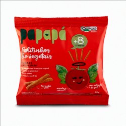 Palitinhos De Vegetais Orgânicos Papapá Sabor Tomate Manjericão 20g