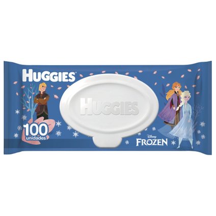 LENÇO UMEDECIDO HUGGIES FROZEN - 100 UNIDADES
