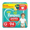 FRALDA PAMPERS PANTS MAX AJUSTE TOTAL G COM 94 UNIDADES