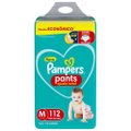FRALDA PAMPERS PANTS MAX AJUSTE TOTAL M COM 112 UNIDADES