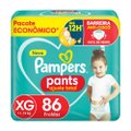 FRALDA PAMPERS PANTS MAX AJUSTE TOTAL XG COM 86 UNIDADES