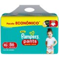 FRALDA PAMPERS PANTS AJUSTE TOTAL TAMANHO XG 86 UNIDADES