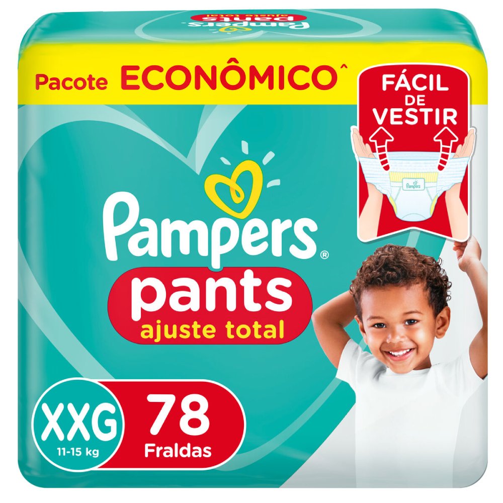 Fralda Pampers Pants Ajuste Total Xxg Com 78 Unidades - PanVel
