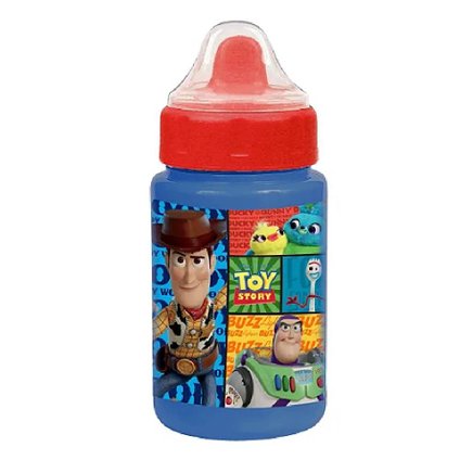 COPO COM VÁLVULA REDUTORA DE PINGOS BABY GO TOY STORY VERMELHO E AZUL 340ML