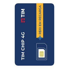 CHIP SIM CARD TIM PRÉ-PAGO COM RECARGA R$10,00