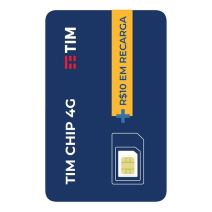 CHIP SIM CARD TIM PRÉ-PAGO COM RECARGA R$10,00