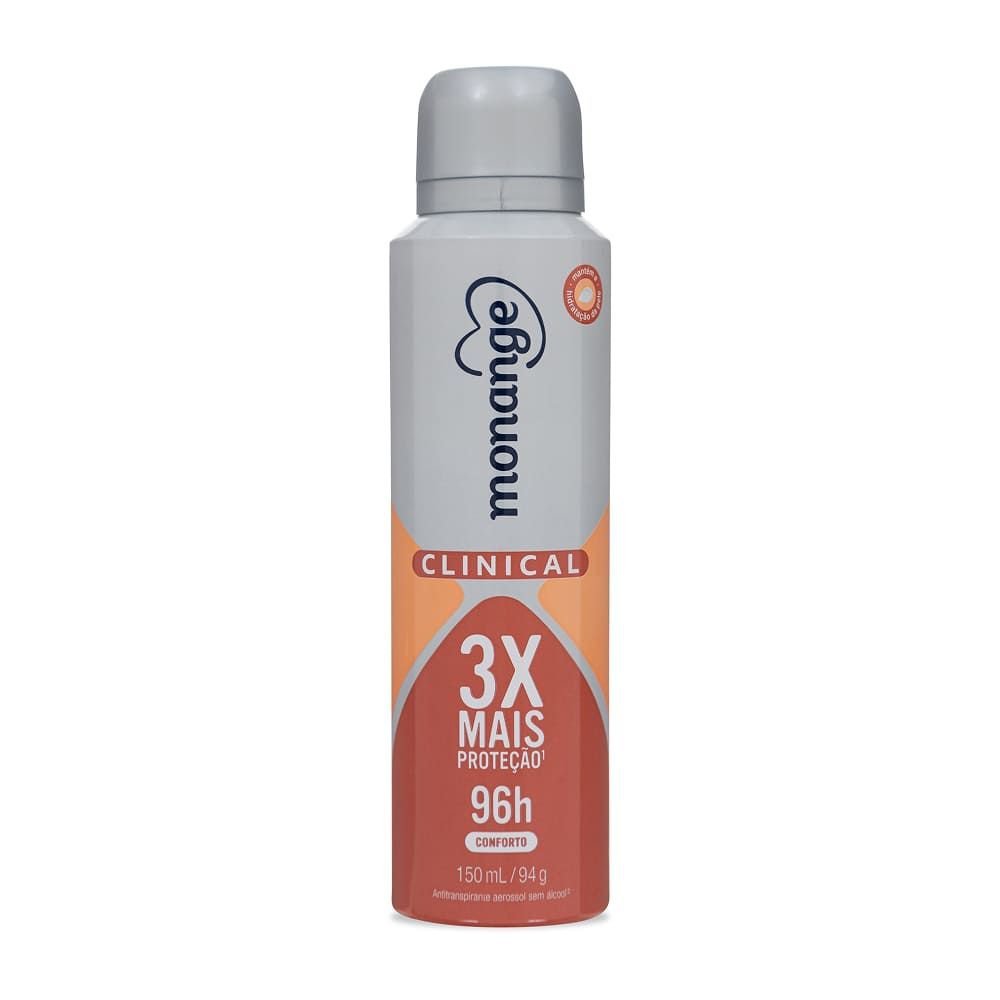 Desodorante Clinical Conforto Aerossol Antitranspirante Monange Feminino 150ml