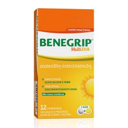 Benegrip Multi Dia Antigripal Analgésico E Descongestionante - Caixa 12 Comprimidos
