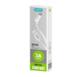 Cabo Micro Usb Kimastes Branco 1,0m