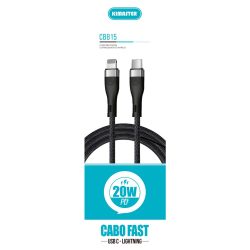Cabo Lightnin Kimastes Iphone Preto Para Usb-c 1,0m