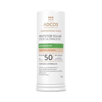 PROTETOR SOLAR ADCOS STICK ULTRALEVE BEIGE FPS50 12G
