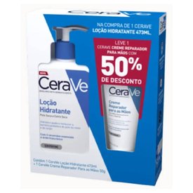 KIT CERAVE LOÇÃO HIDRATANTE 473G + CREME PARA MÃOS 50G