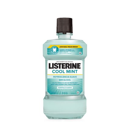 ENXAGUANTE BUCAL LISTERINE COOL MINT REFRESCÂNCIA SUAVE SEM ÁLCOOL 1L