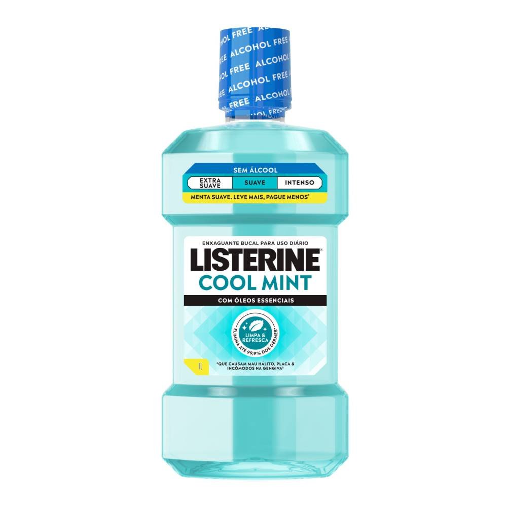 Enxaguante Bucal Listerine Cool Mint Suave 1l