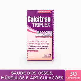 CALCITRAN TRIFLEX CÁLCIO COLÁGENO TIPO 2 MAGNÉSIO, VIT. D E K 30 COMPRIMIDOS