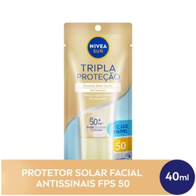 PROTETOR SOLAR FACIAL ANTISSINAIS NIVEA SUN FPS50 40ML