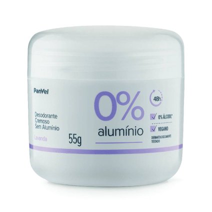 DESODORANTE CREME SEM ALUMÍNIO LAVANDA PANVEL 55G