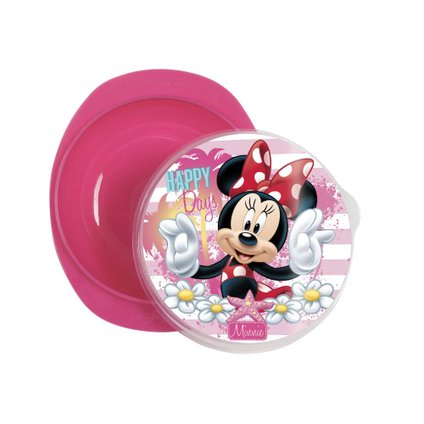 PRATO COM VENTOSA E TAMPA BABY GO MINNIE