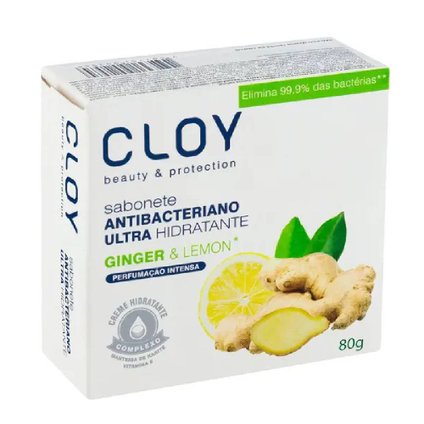 SABONETE BARRA CLOY ANTIBACTERIANO ULTRA HIDRATANTE GINGER  LEMON 80G